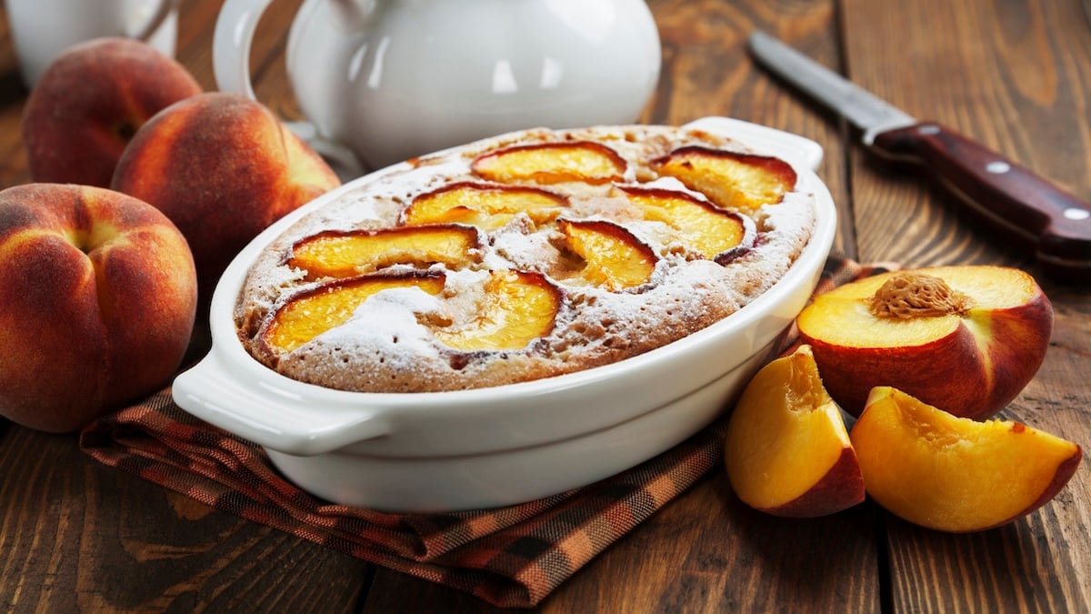 Gâteau sans farine aux nectarines