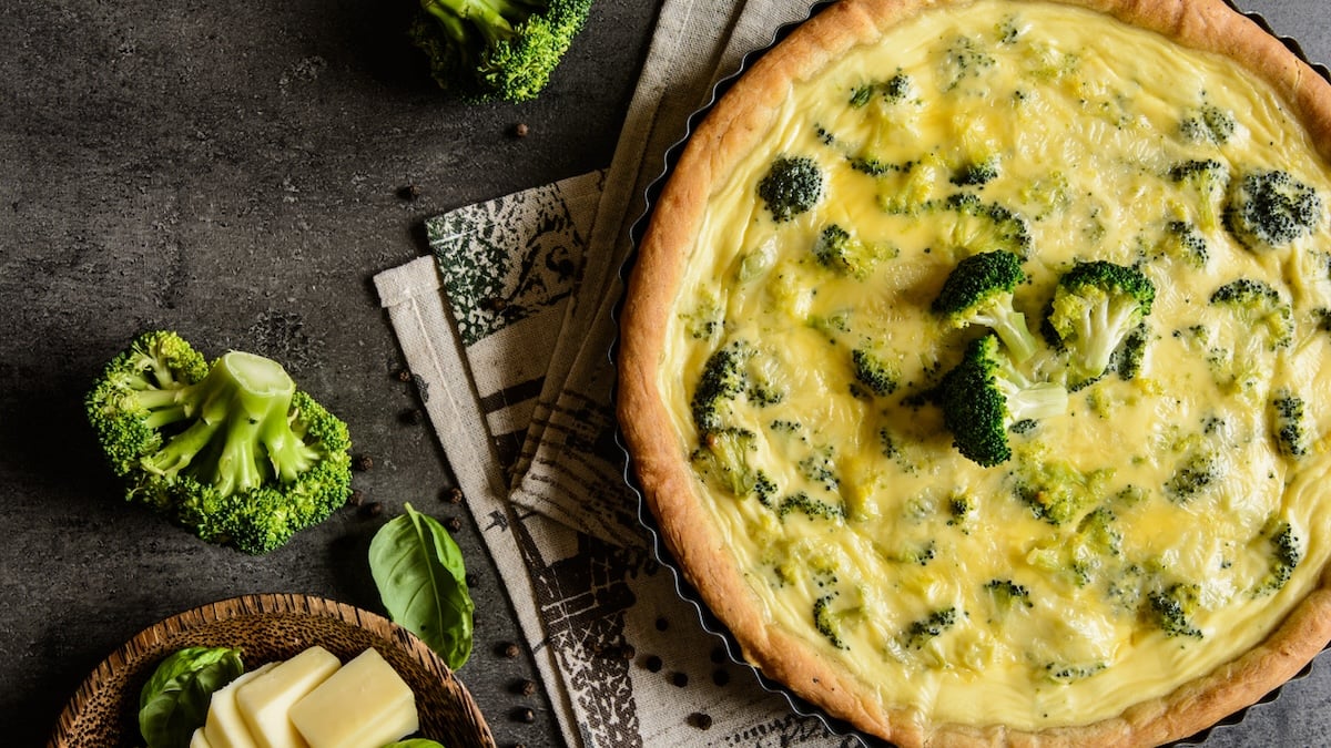 Quiche express au brocoli et fromage