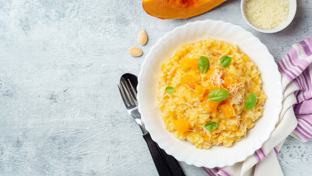 Risotto à la courge et au parmesan