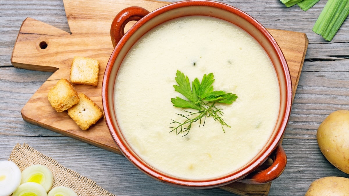 Velouté d'hiver aux poireaux et pommes de terre