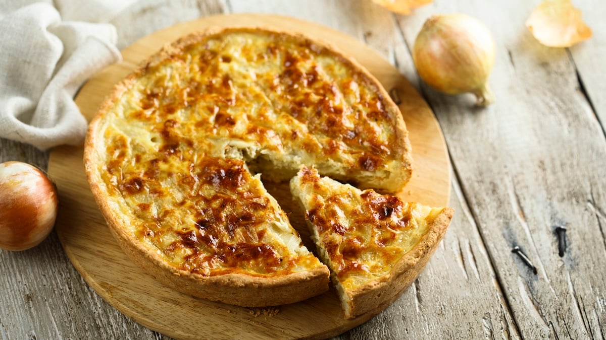 Quiche aux oignons et au fromage