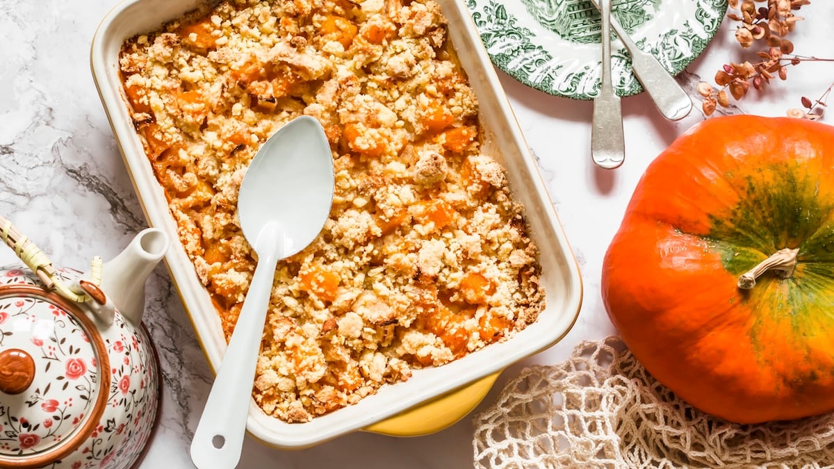 Crumble salé à la courge