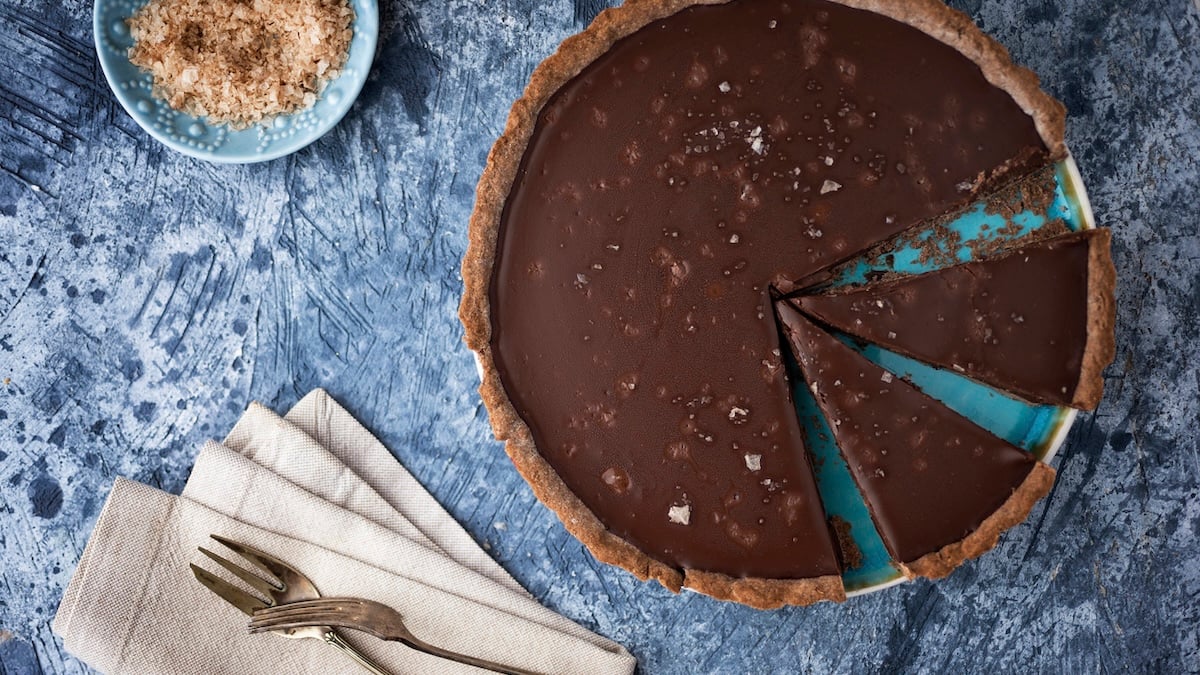 Tarte au chocolat sans four