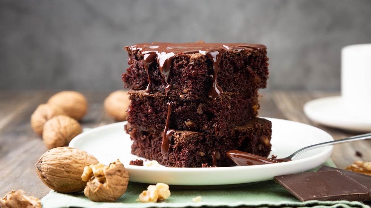 Brownie au chocolat et aux pistaches