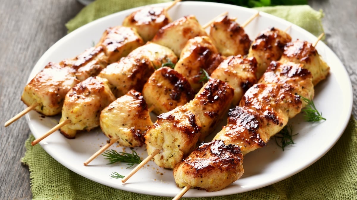 Brochettes de poulet teriyaki