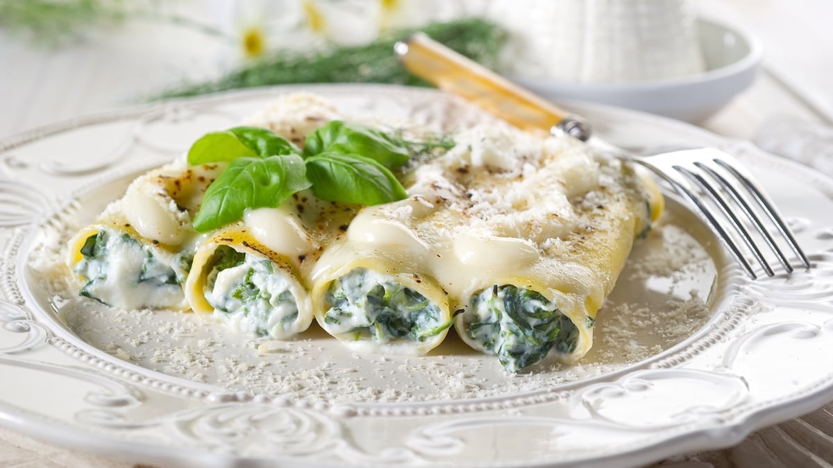 Cannellonis à la ricotta et aux épinards - Recette