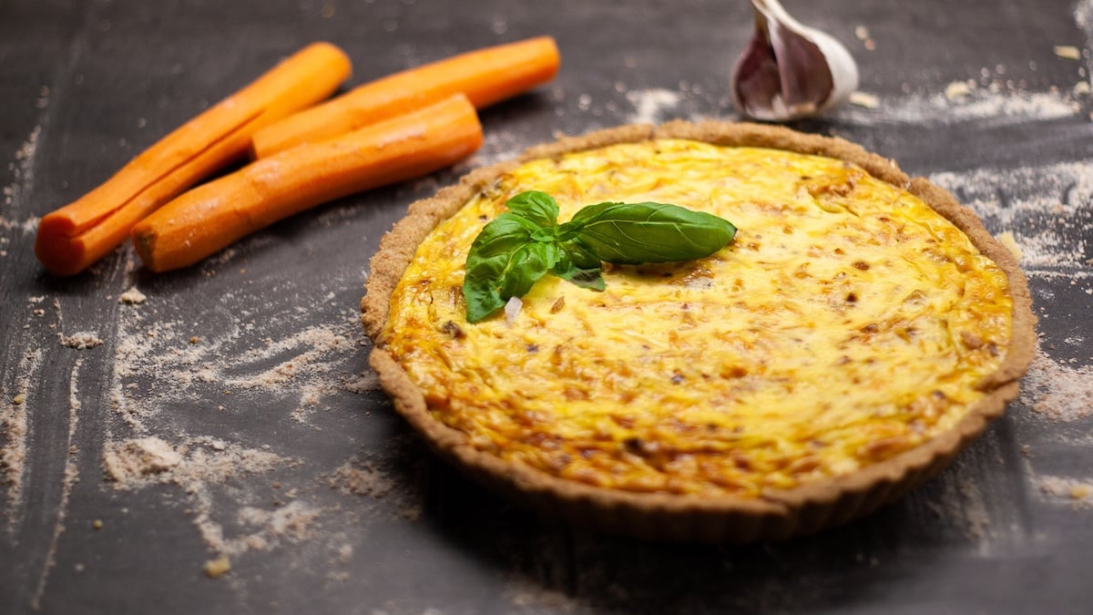 Quiche aux carottes et lardons pas chère