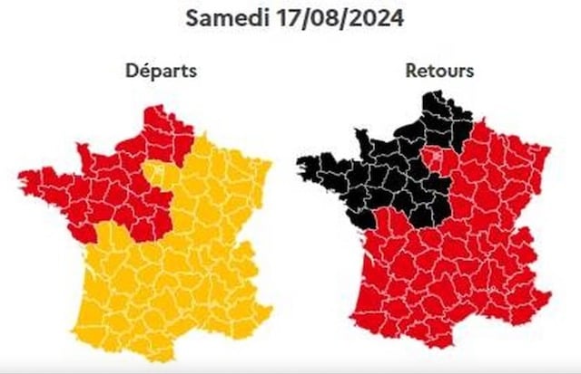 Prévisions de circulation prévues pour la journée du 17 août