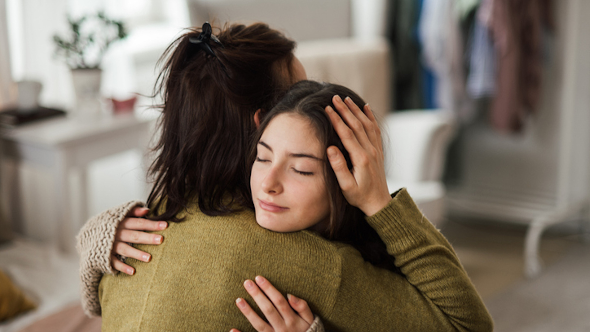 câlin pour soulager le stress