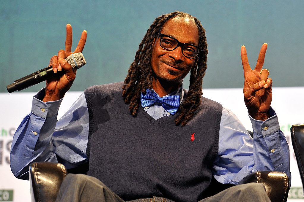 Le rappeur Snoop Dogg lors d'une conférence de presse