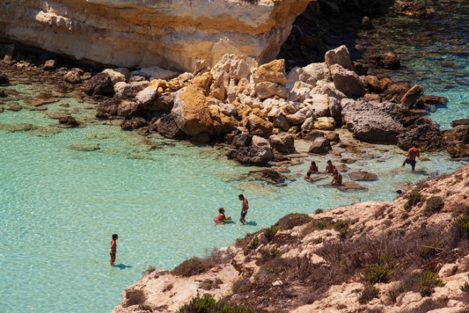 Une plage de Méditerranée en Italie