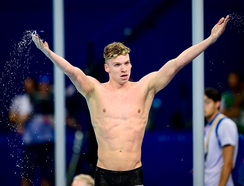 Léon Marchand, quadruple champion olympique de natation