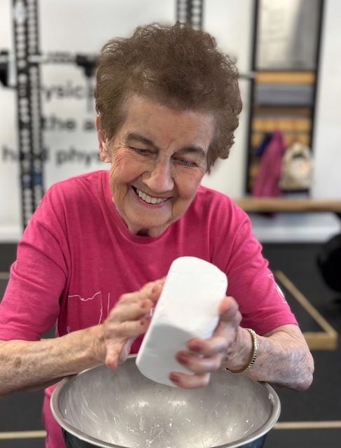 Merce Hershey qui s'apprête à faire un exercice