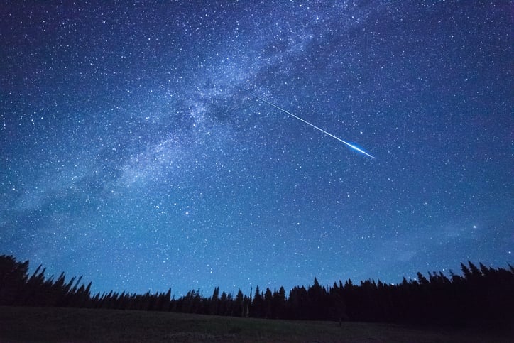 Des étoiles filantes dans le ciel