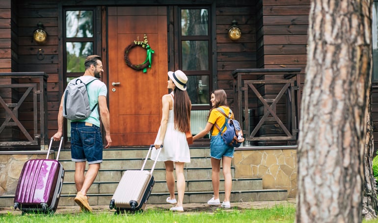 Une famille en vacances