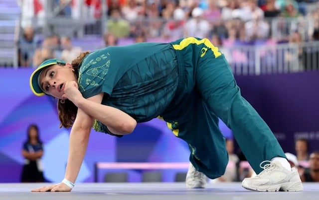 Raygun lors des épreuves de breakdance aux JO 2024 