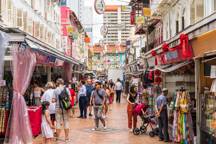 Le quartier Chinatown à Singapour