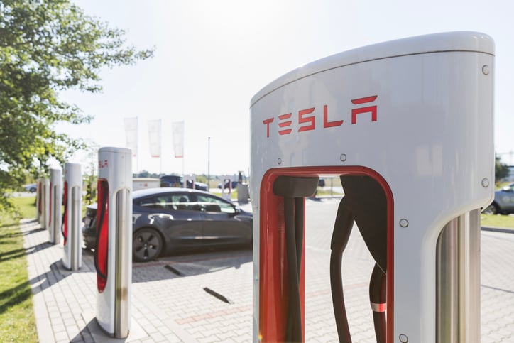 Borne de recharge électrique destinées aux voitures Tesla