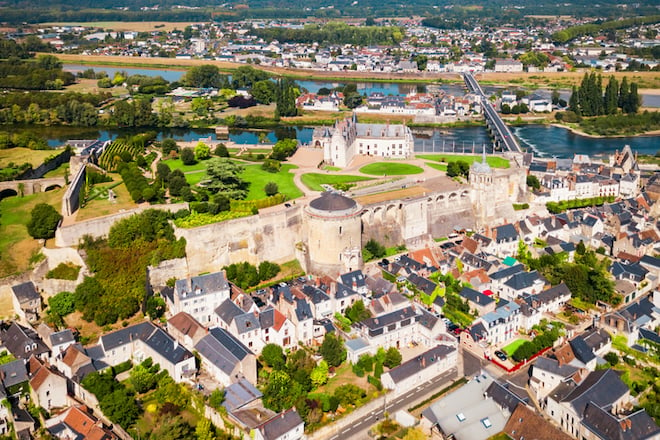 Vue aérienne sur la ville de Tours