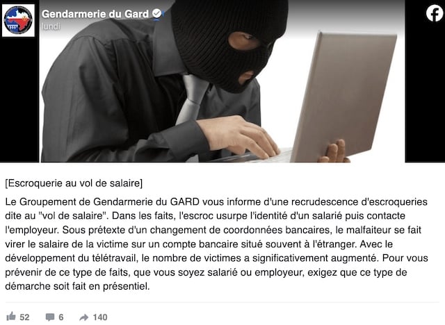 Message de prévention Gendarmerie du Gard