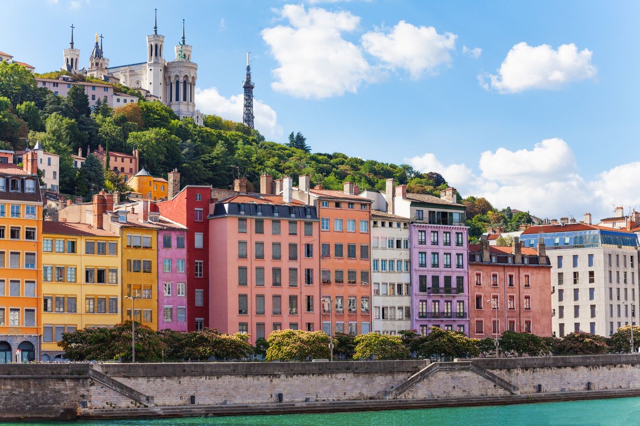 Des maisons colorées à Lyon