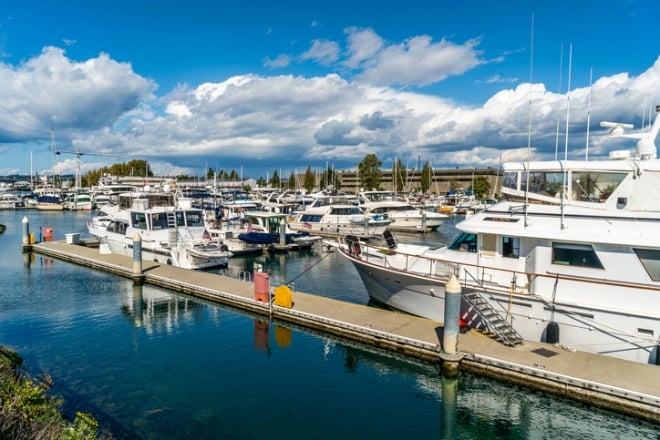 Un port de plaisance aux États-Unis