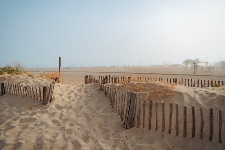 La plage de Valras