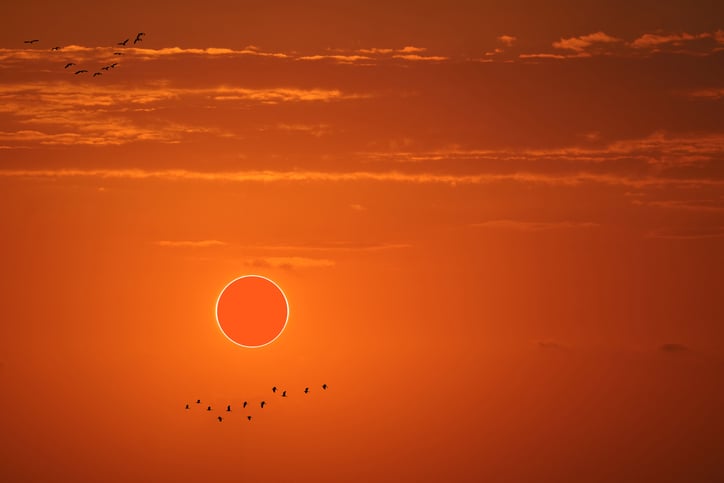 Une éclipse annulaire