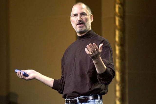 Steve Jobs en pleine conférence 