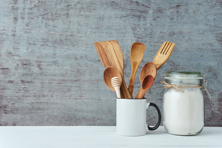 Des ustensiles de cuisine en bois