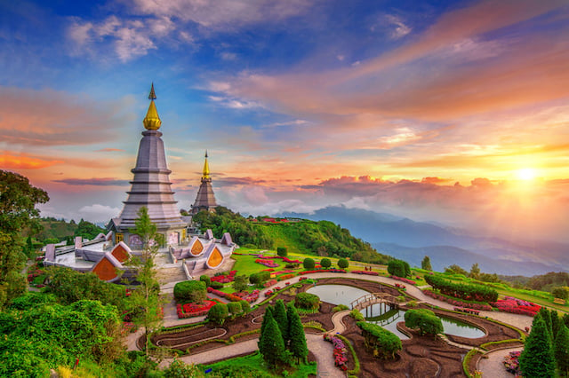  Le Doi Inthanon, le plus haut sommet de Thaïlande, avec 2 565 mètres, dans la province de Chiang Mai