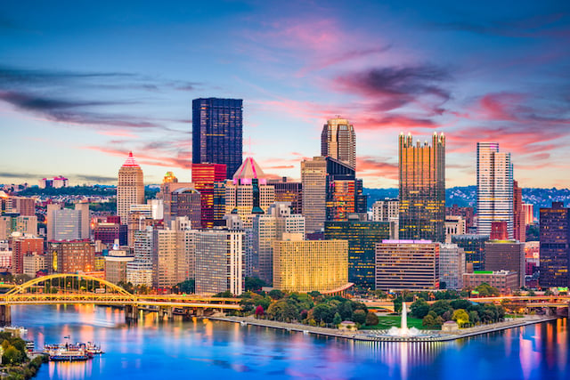 Skyline et rivière de Pittsburgh