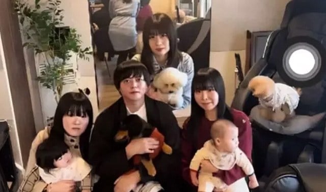 Ryuta Watanabe et sa famille