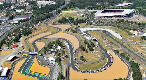 Vue aérienne du circuit des 24h du Mans