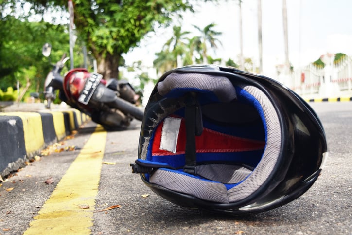 Moto accidentée