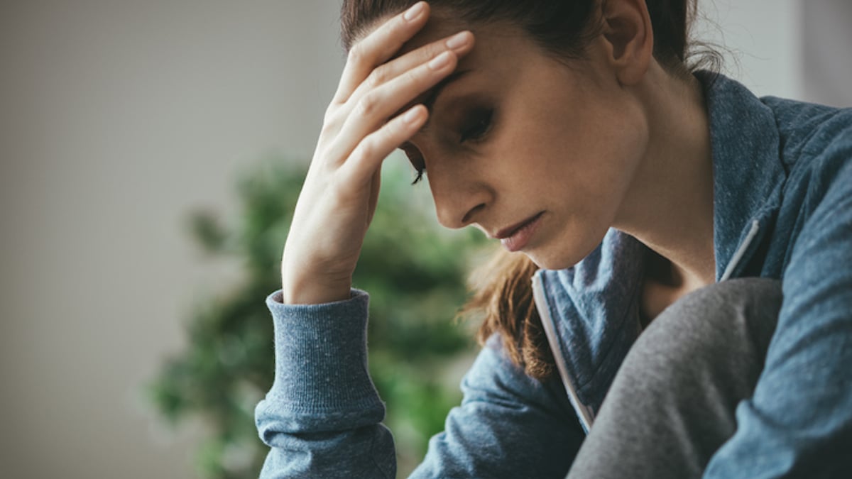 Une femme déprimée