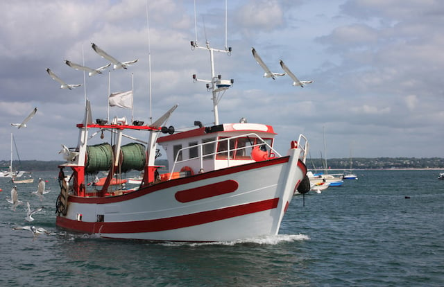 Un bateau de pêche en Bretagne