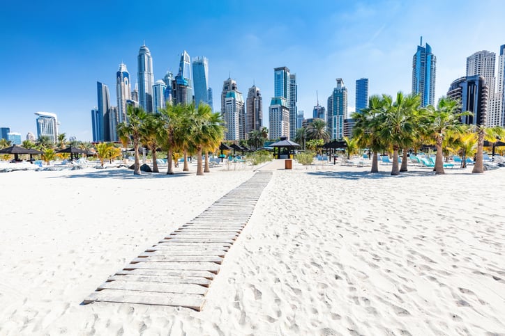 Une plage à Dubaï