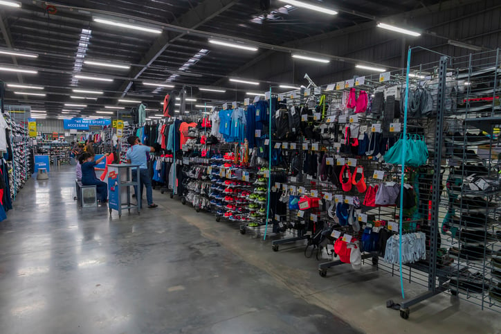 Le rayon d'un magasin Decathlon