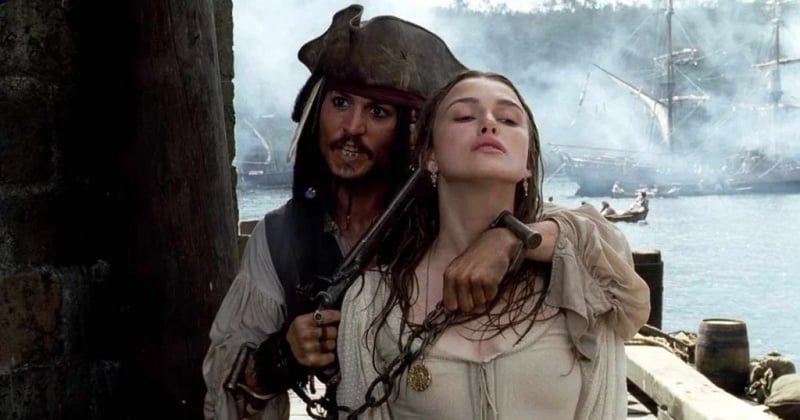 Keira Knightley et Johnny Depp dans Pirates des Caraïbes