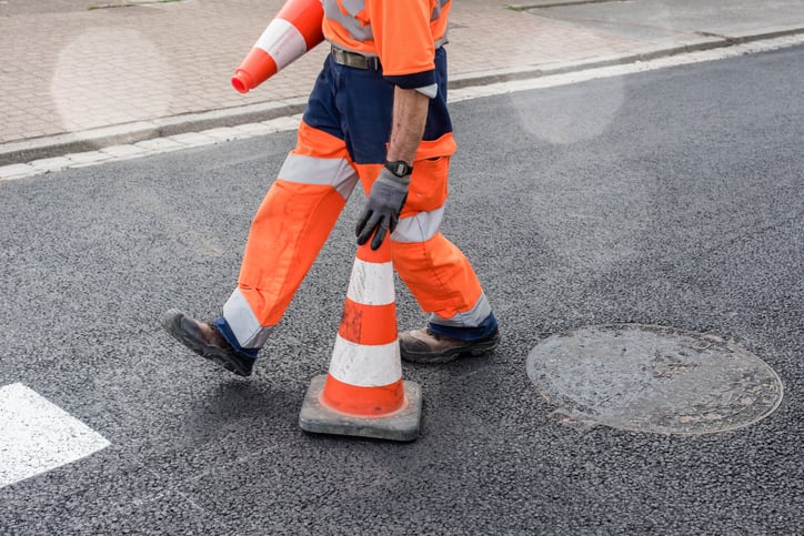 Un employé municipal de la voirie 