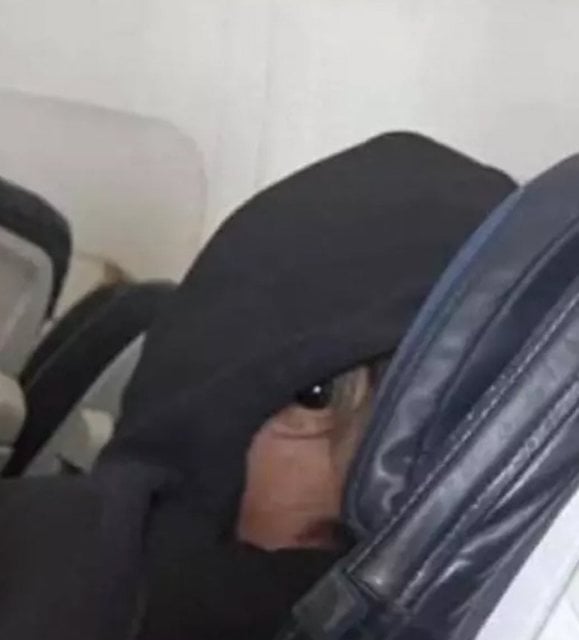 Photo montrant le passager mystérieux dans l'avion 