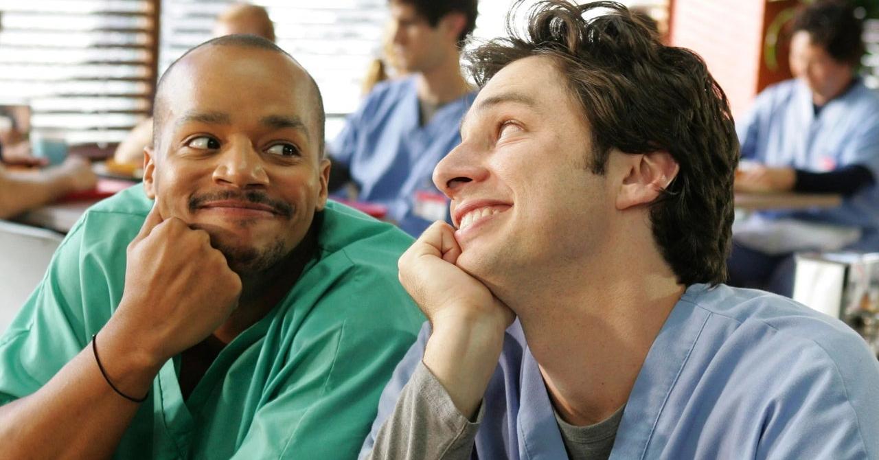 Donald Faison et Zach Braff dans Scrubs