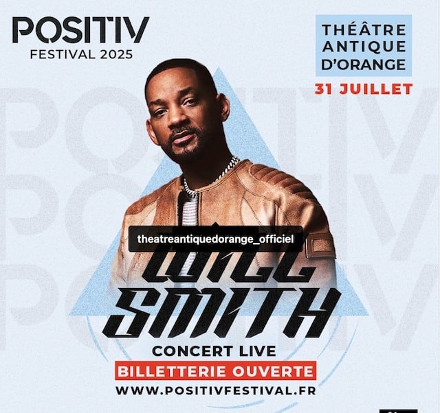 Affiche du Positiv Festival annonçant la participation de Will Smith