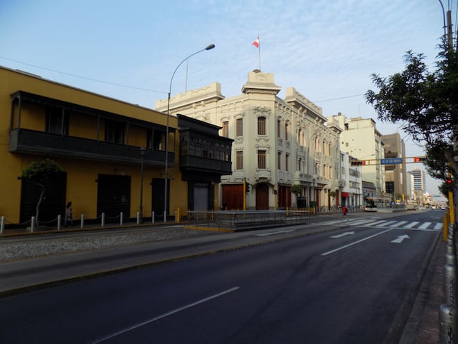 Une rue à Lima au Pérou