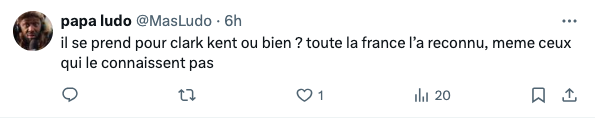 Capture d'écran d'un commentaire moqueur sur le réseau social X