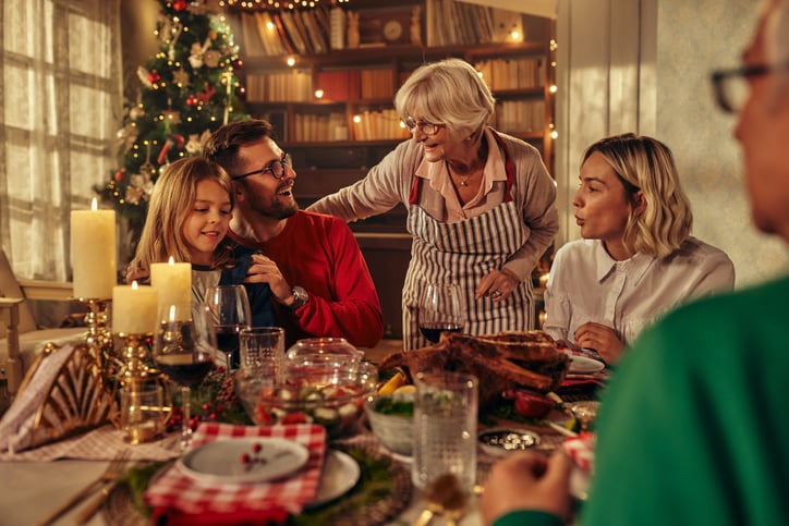 Une famille à Noël