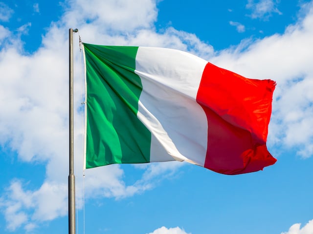 Le drapeau de l'Italie