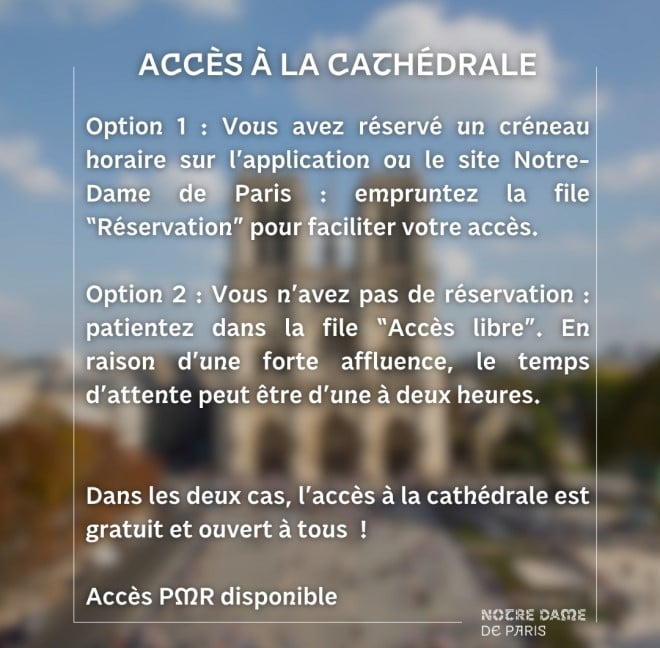 Les consignes pour visiter Notre-Dame de Paris