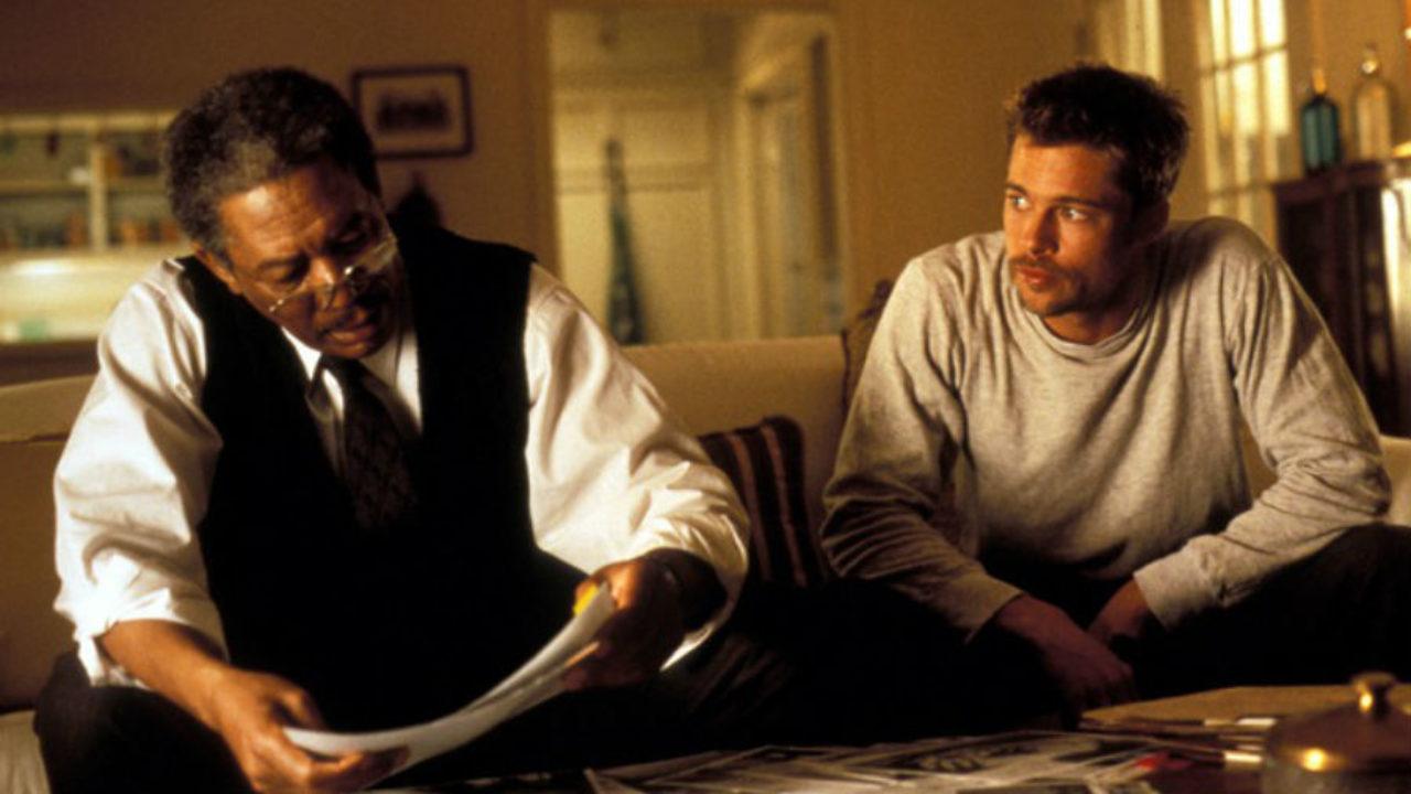 Morgan Freeman et Brad Pitt dans Seven